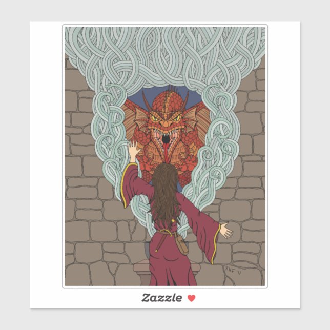 Sticker Comjurer le dragon (Feuille)