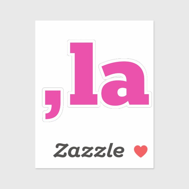 Sticker Comma La Kamala Harris - Conception de texte custo (Feuille)