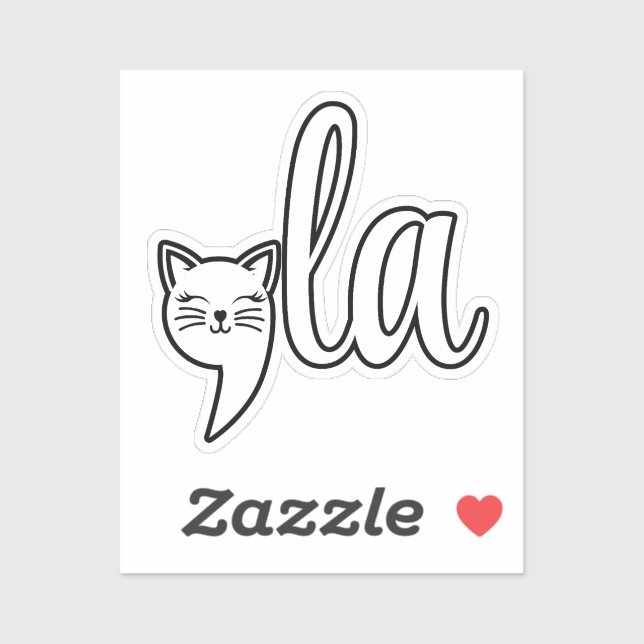 Sticker Comma La Kamala Harris - mère de chat pour Kamala  (Feuille)