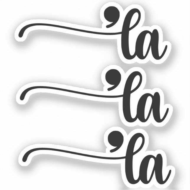 Sticker Comma La Kamala Harris Ponctuation La Election (Recto)