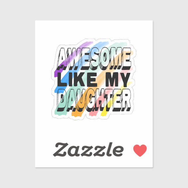 Sticker Comme Ma Fille (Feuille)