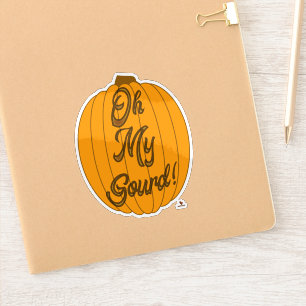 Sticker Comme Oh My Gourd Fall Citrouille Dessin dessiné