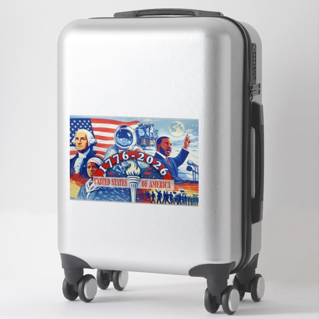 Sticker Commemorative 1776-2026 États-Unis Semiquincentena (Sur valise)