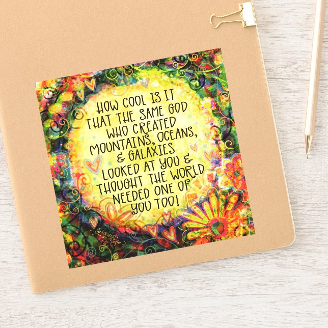 Sticker Comment Cool Est-Ce Que Ça Inspirera Dieu Plutôt I (Carnet)