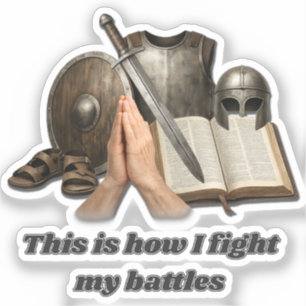 Sticker Comment je mène mes batailles