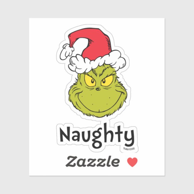 Sticker Comment le Grinch a volé Noël | Grinch vilain (Feuille)