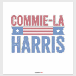 Sticker Commie-La Harris 2024 Funny Anti Kamala Harris