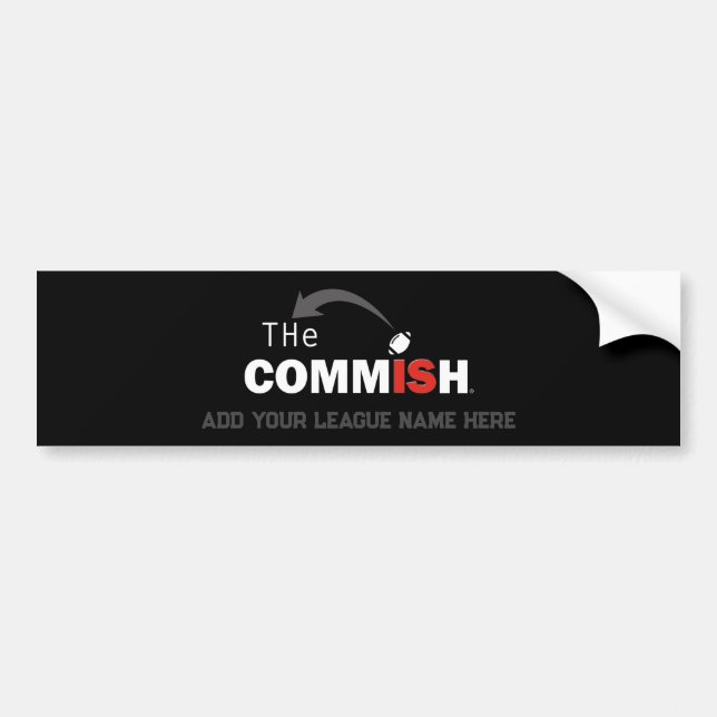 Sticker Commish Bumper Ajouter un nom personnalisé (Devant)