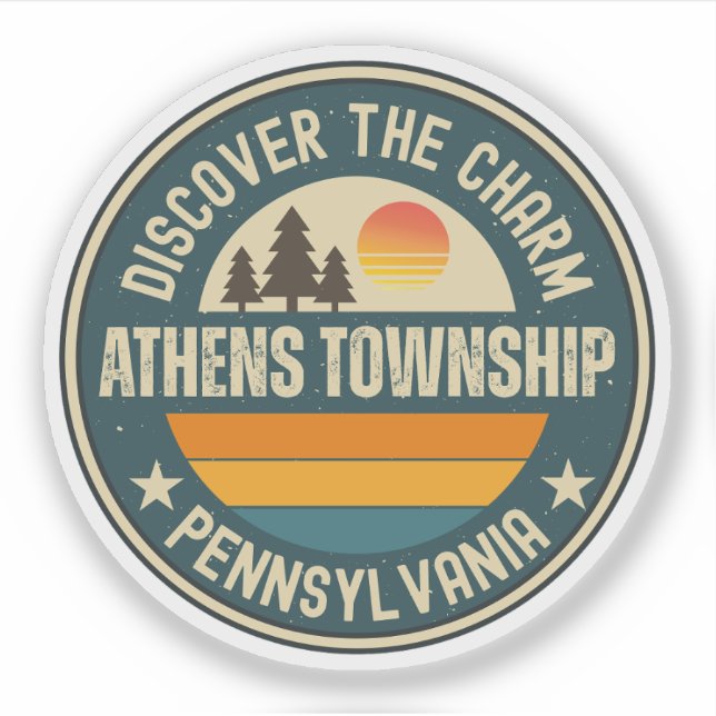Sticker commune d'Athènes, Pennsylvanie (Devant)