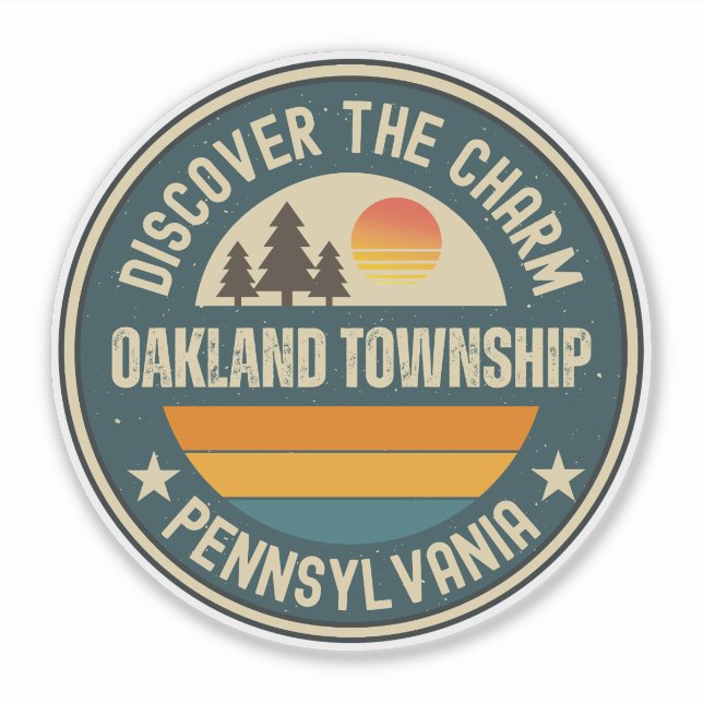 Sticker commune d'Oakland, Pennsylvanie (Devant)