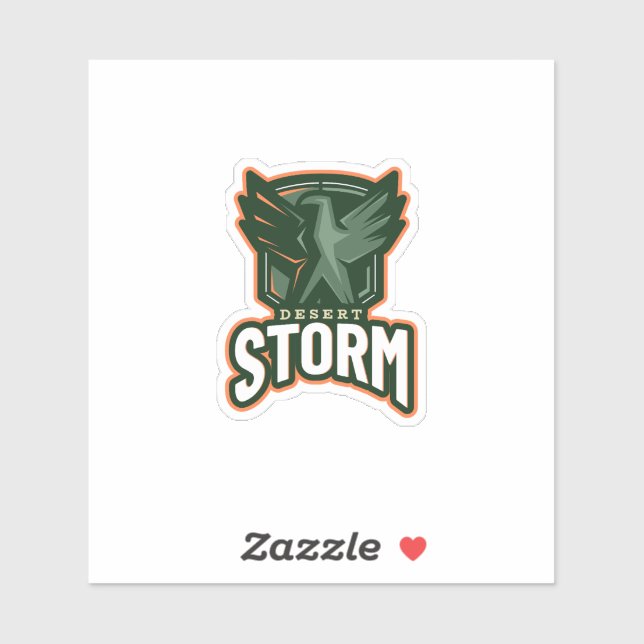 Sticker Competitive Gaming Desert Storm Eagle Logo Gaming (Feuille)
