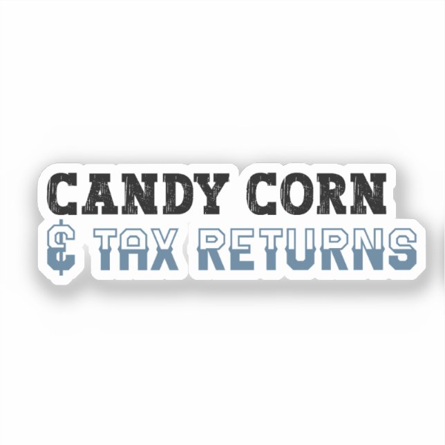 Sticker Comptable amusant Halloween - Corn de bonbons (Recto)