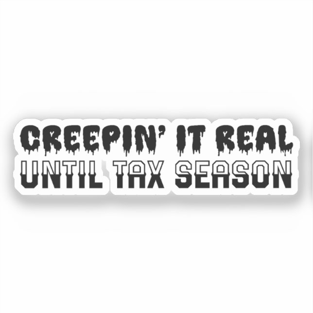Sticker Comptable drôle Halloween - Creepin'It Real (Recto)