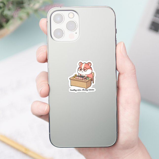 Sticker Compter les pièces, poursuivre les Cozies Argent d (Téléphone)