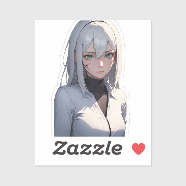 Sticker Concept de guerrier de l'Anime (Feuille)