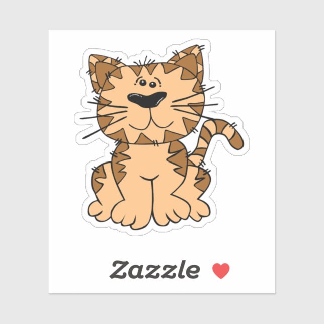Sticker Conception adorable de chats mignons (Feuille)