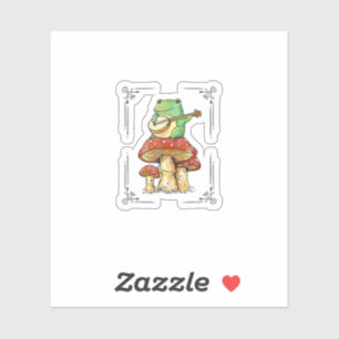 Sticker Conception Artistique de Mycologie de Grenouille d