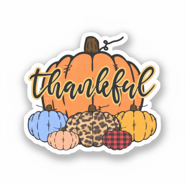Sticker Conception Citrouille de l'automne (Recto)