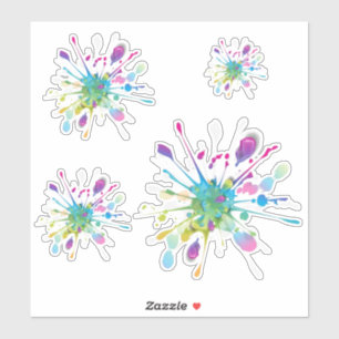 Sticker Conception colorée d'éclaboussure