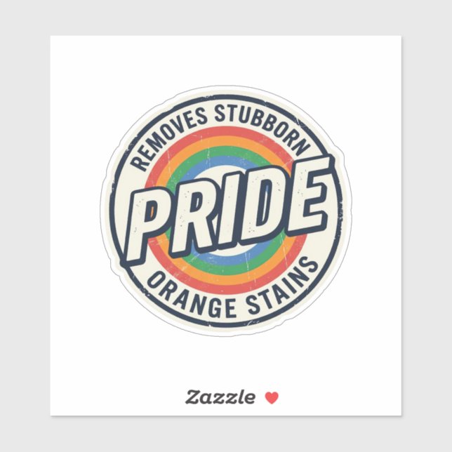 Sticker Conception de badge arc-en-ciel de protestation de (Feuille)
