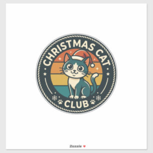 Sticker Conception de chat de Noël chaton mignon - Club de
