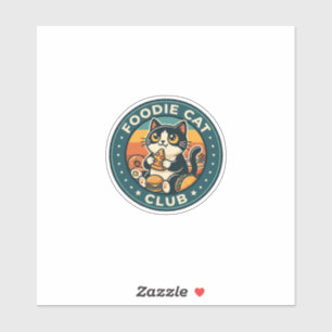 Sticker Conception de chat de nourriture Chaton mignon - C