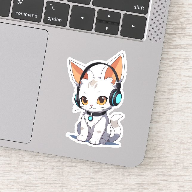 Sticker Conception de chat kawaii charmant (Détail)