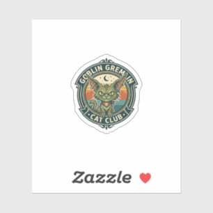 Sticker Conception de chat mignon de lutin gremlin - Gobel