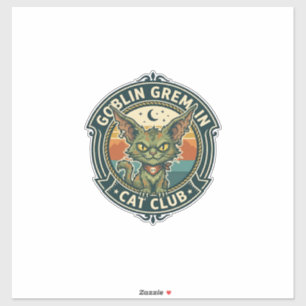 Sticker Conception de chat mignon de lutin gremlin - Gobel