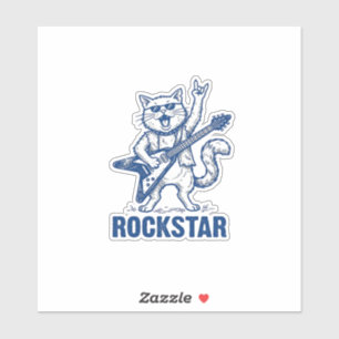 Sticker Conception de chemise à gravure vintage Rockstar C