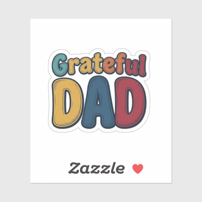 Sticker Conception de chemise à lettres bulles rétro Papa  (Feuille)