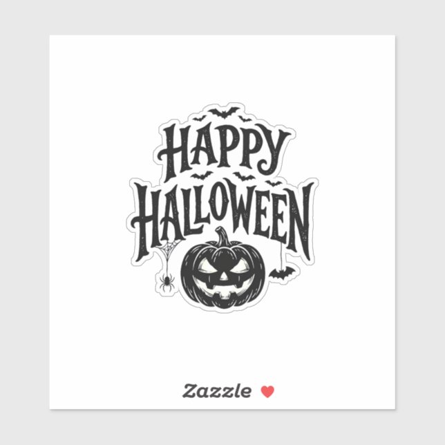 Sticker Conception de chemise Chauve-souris Citrouille Joy (Feuille)