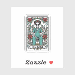 Sticker Conception de chemise de carte de tarot d'infirmiè