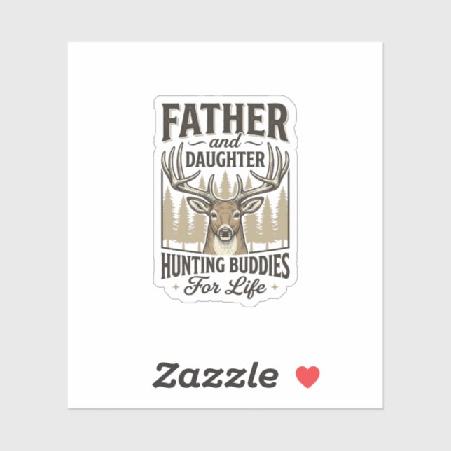 Sticker Conception de chemise de cerf pour copains de chas (Feuille)