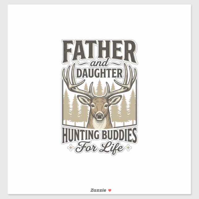 Sticker Conception de chemise de cerf pour copains de chas (Feuille)