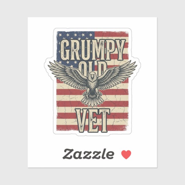 Sticker Conception de chemise de drapeau d'aigle patriotiq (Feuille)