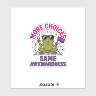 Sticker Conception de chemise de fierté de grenouille Bi d