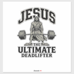 Sticker Conception de chemise de gym vintage Jésus Ultimat