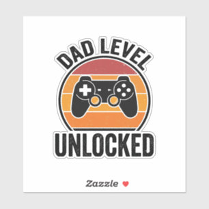 Sticker Conception de chemise de joueur vintage niveau pap