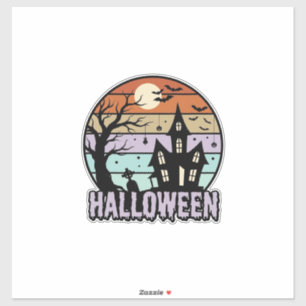 Sticker Conception de chemise de maison hantée Halloween v