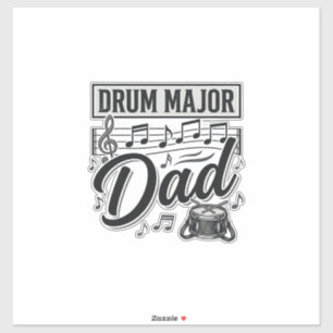 Sticker Conception de chemise de musique vintage Drum Majo