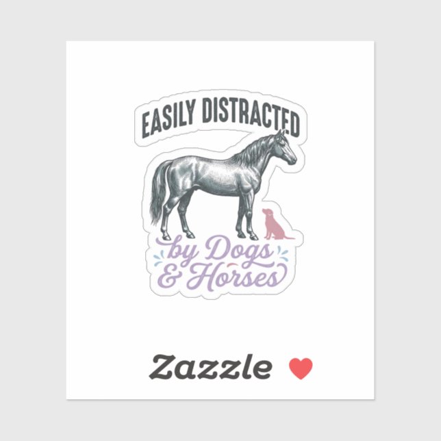 Sticker Conception de chemise facilement distrait par les  (Feuille)