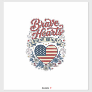 Sticker Conception de chemise florale vintage patriotique