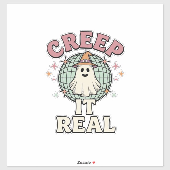 Sticker Conception de chemise Halloween Ghost Disco Creep  (Feuille)