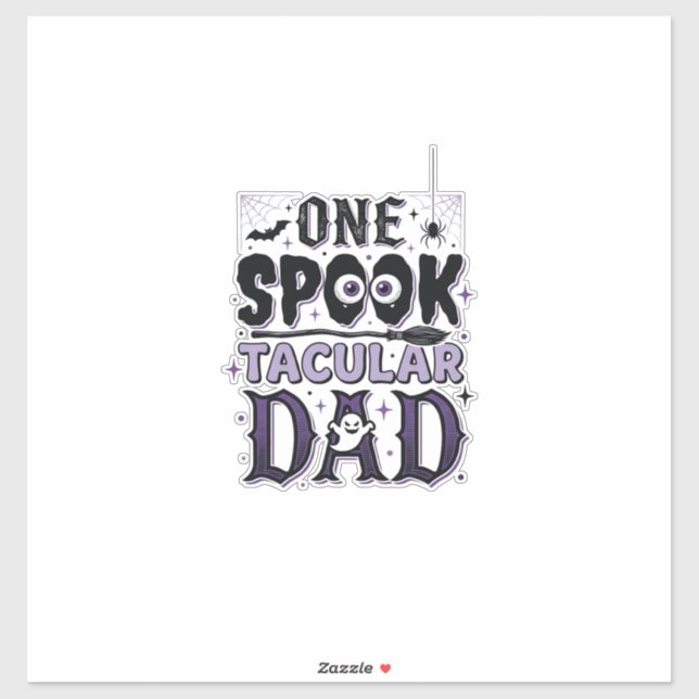 Sticker Conception de chemise Halloween pour papa Vintage  (Feuille)