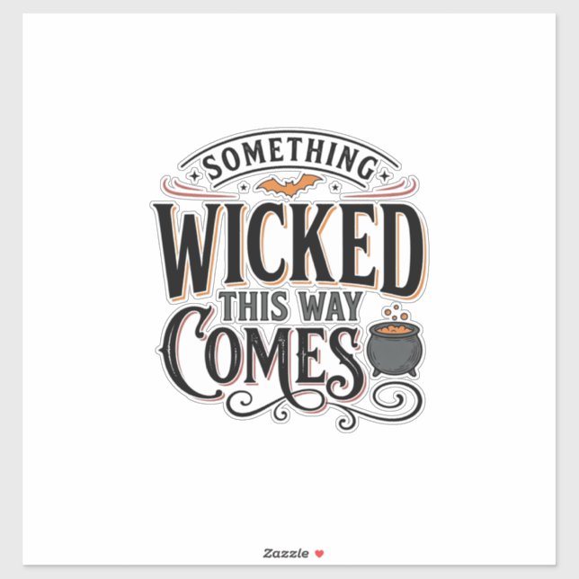 Sticker Conception de chemise Halloween Vintage Something  (Feuille)
