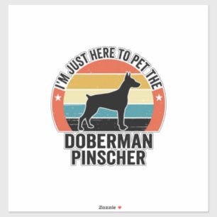 Sticker Conception de chemise pour amateur de chien Doberm