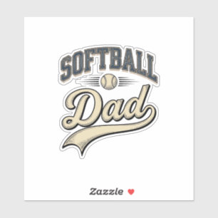 Sticker Conception de chemise pour papa de softball vintag