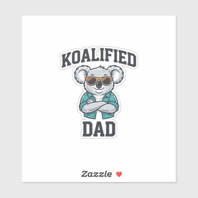 Sticker Conception de chemise pour papa koalifié Koala pèr (Feuille)