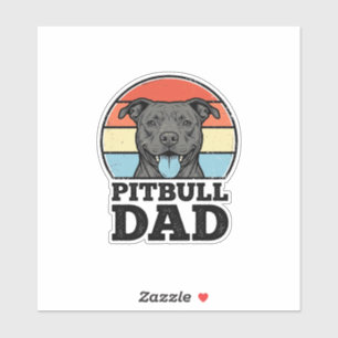 Sticker Conception de chemise pour papa Pitbull amateur de